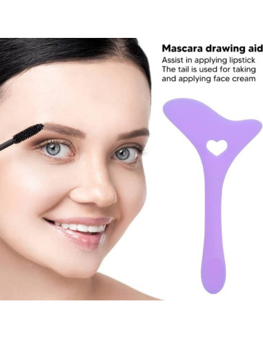 Sablon multifunctional 4in1 Eyeliner din silicon pentru machiaj, Mov