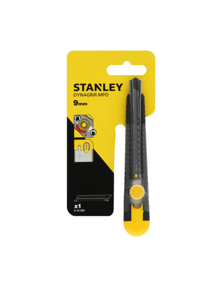 Stanley 1-10-409, Cutter DynaGrip, sistem de blocare a lamei cu rotita, 135mm + o lama segmentata 9mm
