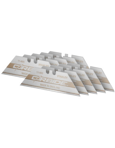 Stanley 2-11-800, Set de 10 lame trapezoidale Fatmax Carbide cu lungimea de 62mm si latimea de 19mm
