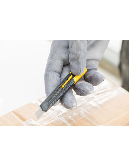 Stanley 0-10-150, Cutter cu blocare prin glisare, dispozitiv de rupere a lamei, 130mm + o lama segmentata 9mm