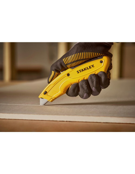 Stanley STHT10430-0, Cutter cu lama retractabila, magazie de lame, 170mm + 3 lame trapezoidale 62mm