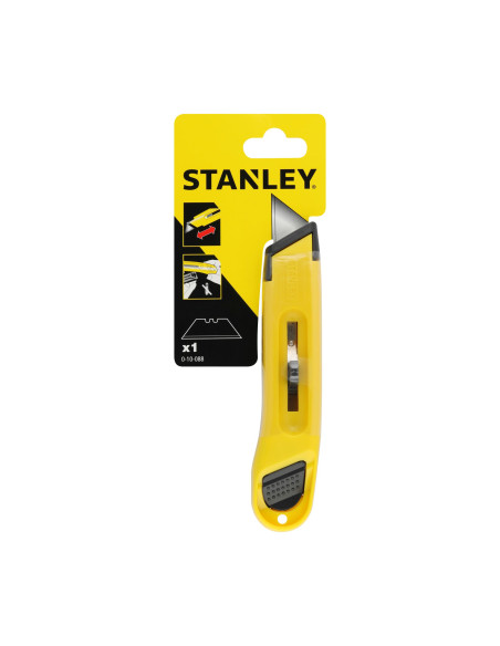 Stanley 0-10-088, Cutter cu lama retractabila, interlock, cu stocare de pana la 10 lame, 150mm + o lama trapezoidala 19x62mm