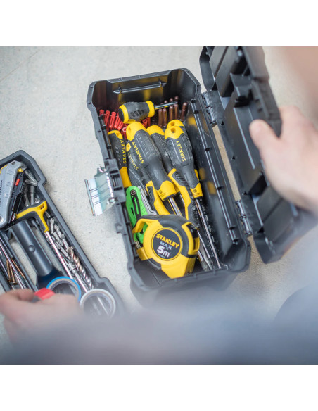 Stanley STST1-75521, cutie essential 19" cu inchidere metalica si 2 organizatoare