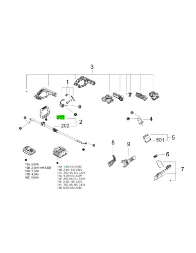 SKIL 2829625001, Maner pentru coasele electrice modelele 0230 si 0240