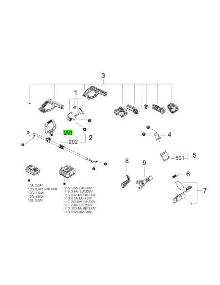 SKIL 2829625001, Maner pentru coasele electrice modelele 0230 si 0240