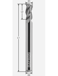 Freza cu 3 caneluri, Datron 00685903, 3.0x6.0x6.0mm 2