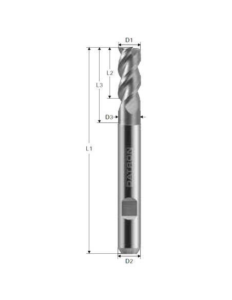 Freza cu 3 caneluri, Datron 0068036A, 6.0x6.0mm