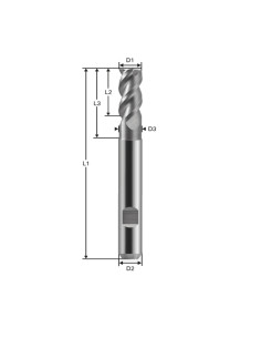 Freza cu 3 caneluri, Datron 0068035A, 5.0x6.0mm 2