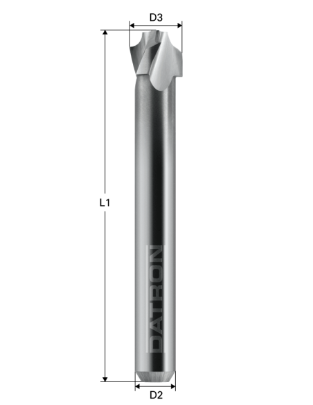 Freza cu 3 caneluri, Datron 00685810, 4.0x3.0x6.0mm