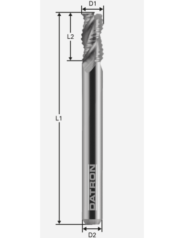 Freza cu 3 caneluri, Datron 00685906, 6.0x12.0x6.0mm