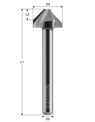 Freza cu 3 caneluri, Datron 0068485C, 4.0x3.0x6.0mm