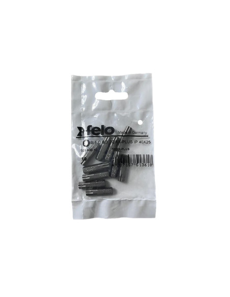 Set 10 biti Felo, seria Industrial profil Torx Plus, C6.3, IP40, 25mm