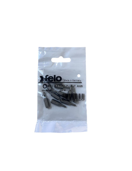 Set 10 biti Felo, seria Industrial profil Torx Plus, C6.3, IP9, 25mm
