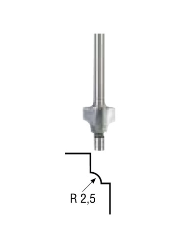 Freza cu radius concav R2.5mm