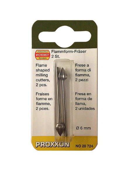 Set 2 freze din aliaj de otel-wolfram-vanadiu, Proxxon 28724