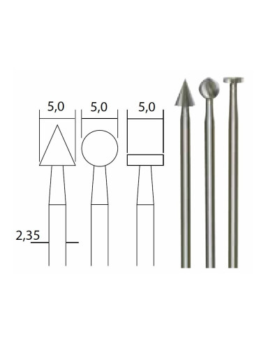Set 3 freze din aliaj de otel-wolfram-vanadiu, Proxxon 28720