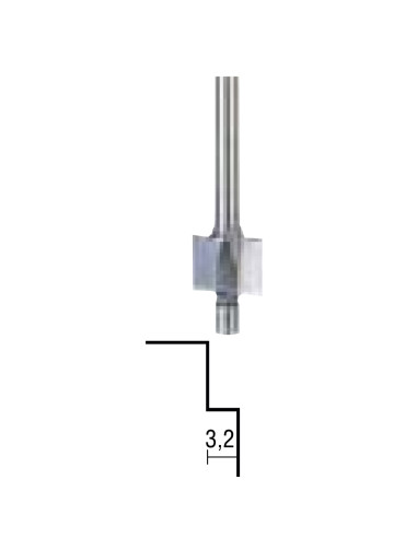 Freza pentru faltuire, 3.2mm, Proxxon 29038
