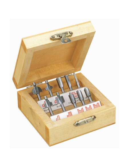 Set de 10 freze pentru profilat, ax 3.2mm, Proxxon 29020