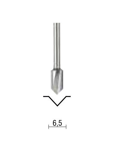 Freza pentru canale V, 6.5mm, Proxxon 29032