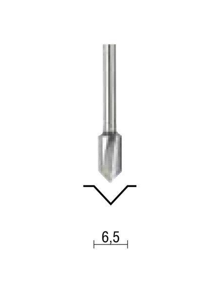 Freza pentru canale V, 6.5mm, Proxxon 29032