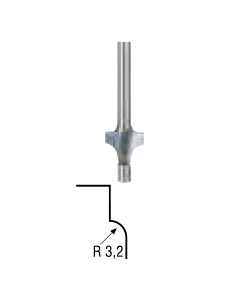 Freza cu radius concav R3,2mm, Proxxon 29036
