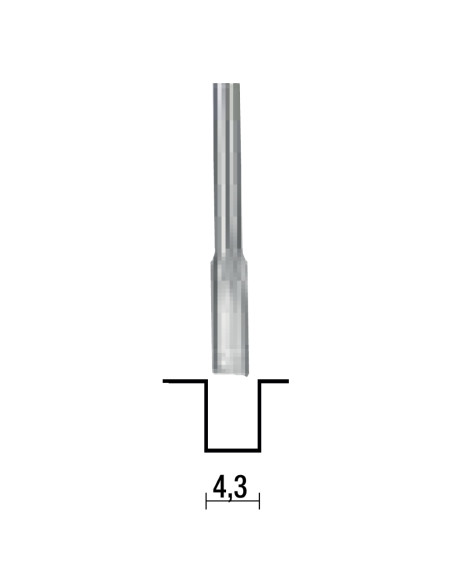 Freza pentru canelat, 4.3mm, Proxxon 29026