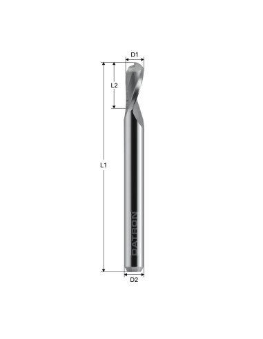 Freza cu varf rotund, Datron 0068179E, Freza o canelura, 10.0x20.0x10.0mm