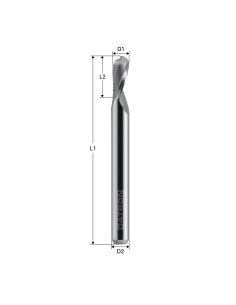 Freza cu varf rotund, Datron 0068174E, o canelura, 4.0x10.0x6.0mm 2
