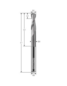 Freza cu varf rotund, Datron 0078503, Toric Cut, 3.0x6.0x6.0mm 2