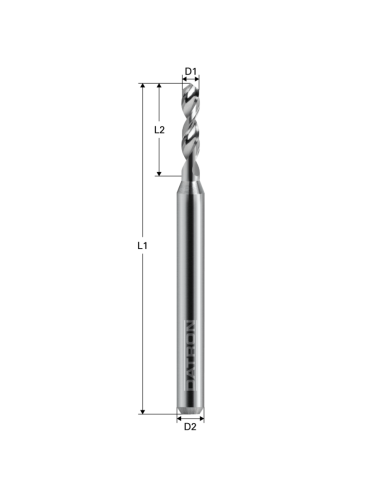 Burghiu de carbura, Datron 0068730, 3.0x3.175mm