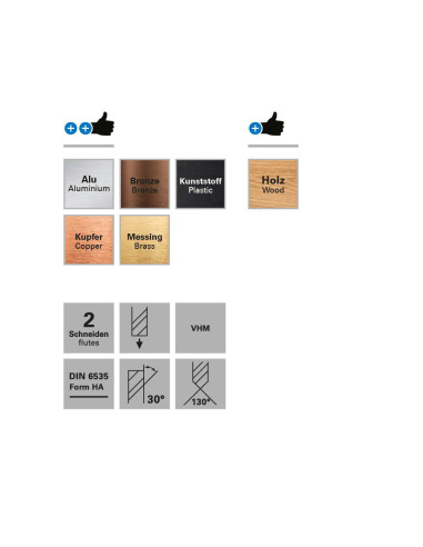 Burghiu de carbura, Datron 0068243L, 4.30x6.0mm