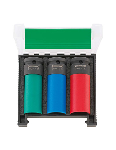 Set 3 tubulare pentru prezoane Stahlwille 96838103, 1/2", 17mm, 19mm, 21mm