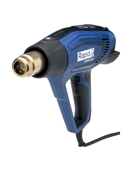 Rapid 5001448, Pistol cu aer cald R2200-LCD, 2200 W, LED, LCD, 3 trepte temperatura si debit, 250 - 500 l/min, 50-650 °C