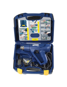 Rapid 5001350, Set pistol cu aer cald R1800, temperatura 300-550 grade, 1600W, debit reglabil in 2 trepte 250-450l/min, + geanta 2