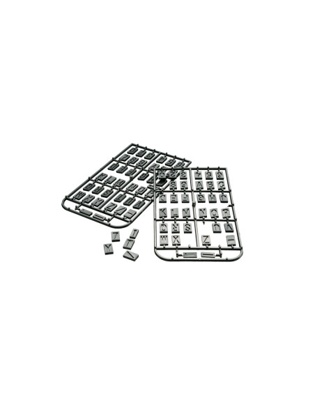 Set litere pentru aparatul de gravat GE20, Proxxon 27104