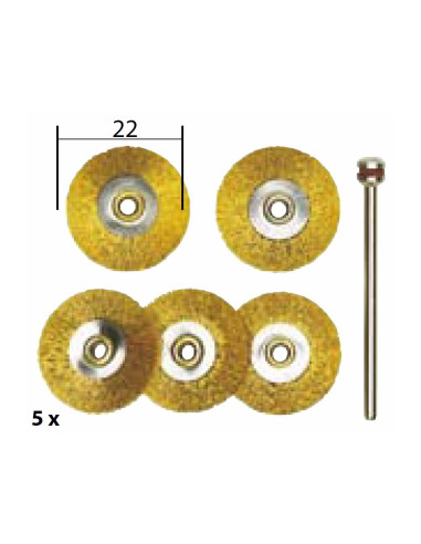 Set discuri din alama, 22mm, Proxxon 28962