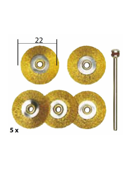 Set discuri din alama, 22mm, Proxxon 28962