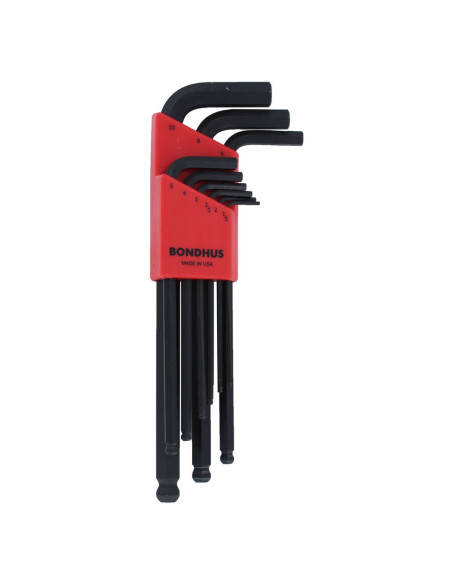Bondhus 10999, Set 9 chei L HEX BLX9M, lungi, cap cu bila, ProGuard finish HEX 1.5-10mm
