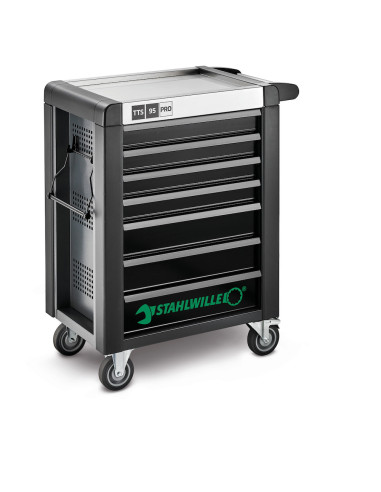 Stahlwille 98830193, Carucior pentru atelier 95/250QR, 7 sertare cu glisiere, inchidere centralizata, 250 unelte, capacitate 750