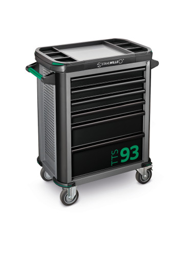 Stahlwille 98830178, Carucior pentru atelier 93/157QR, 6 sertare cu glisiere, blocare centrala si 157 unelte