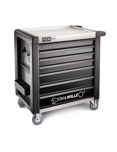 Stahlwille 81200169, Carucior pentru atelier 98/7 PRO, 7 sertare cu glisiere, inchidere centralizata, capacitate 1400kg, doar ca