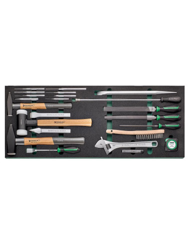 Stahlwille 98830204, Banc de lucru mobil WB 621/238QR, 7 sertare cu glisare completa, compartiment lateral, blat din lemn, inchi
