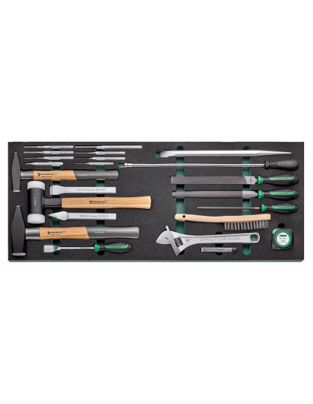 Stahlwille 98830204, Banc de lucru mobil WB 621/238QR, 7 sertare cu glisare completa, compartiment lateral, blat din lemn, inchi