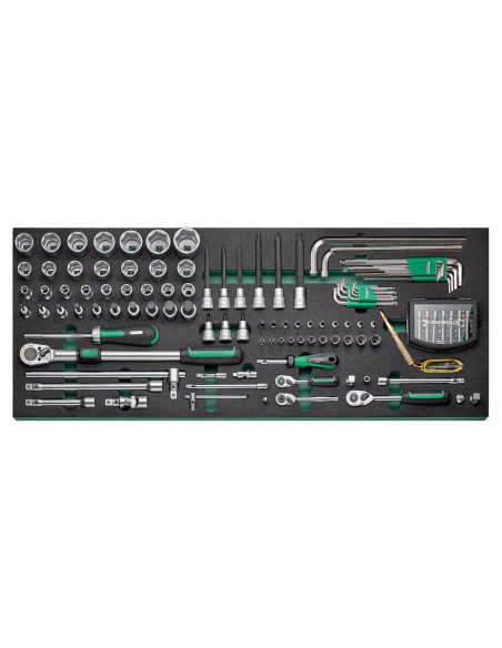 Stahlwille 98830204, Banc de lucru mobil WB 621/238QR, 7 sertare cu glisare completa, compartiment lateral, blat din lemn, inchi
