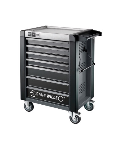 Stahlwille 98830192, Carucior pentru atelier 95/157QR, 7 sertare cu glisiere, inchidere centralizata, 157 unelte, capacitate 750