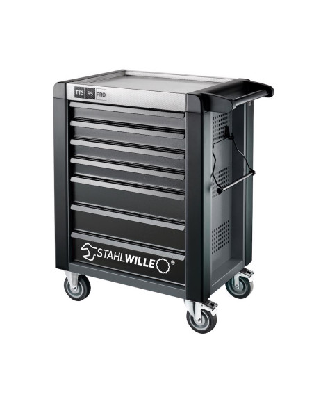 Stahlwille 98830192, Carucior pentru atelier 95/157QR, 7 sertare cu glisiere, inchidere centralizata, 157 unelte, capacitate 750