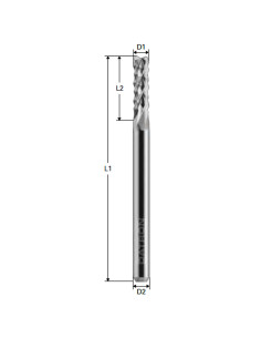 Freza cu micro dantura, Datron 0068112, 1.2x3.0mm 2