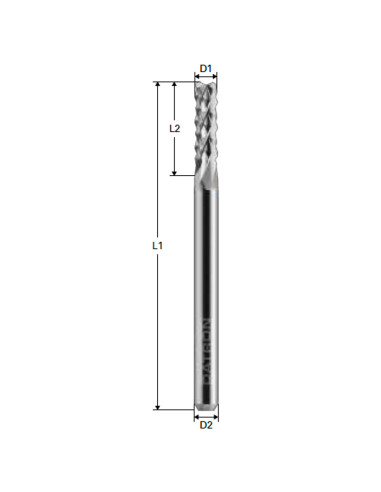 Freza cu micro dantura, Datron 0068107, 0.7x3.0mm