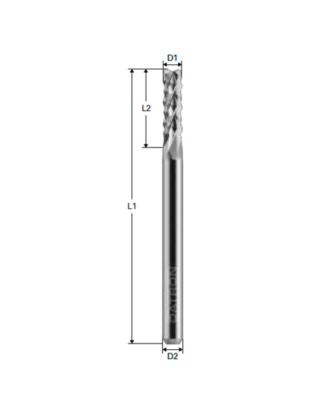 Freza cu micro dantura, Datron 0068107, 0.7x3.0mm