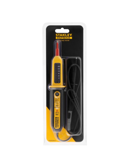 Stanley FMHT82566-0, tester de tensiune cu LED Fatmax, 400V CA/CC cu functie de disjunctor rezidual
